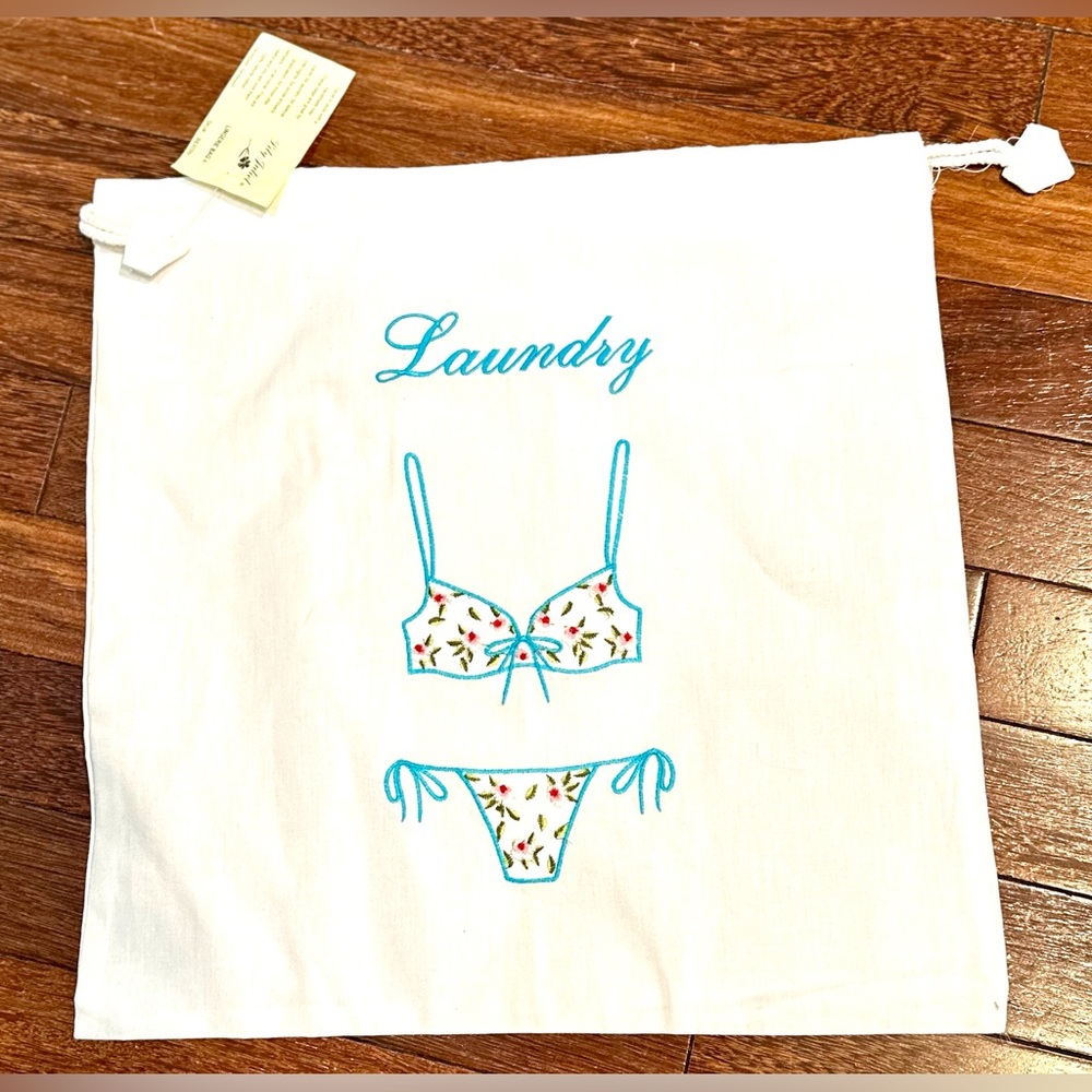 Swim/lingerie or small laundry novelty drawstring bag